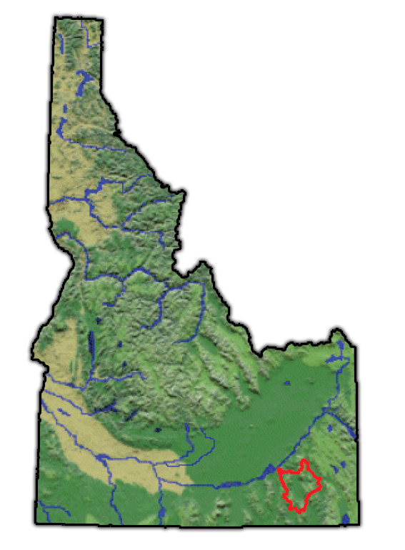 Watershed Location Within Idaho Map