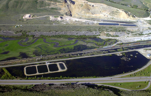 Inkom Waste Water Treatment Ponds during spring floods